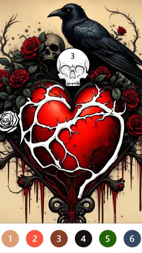 Macabre Color Paint By Number screenshot