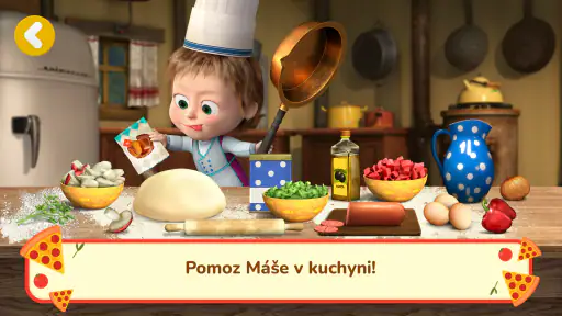 Máša a Medvěd: Pizza hra screenshot
