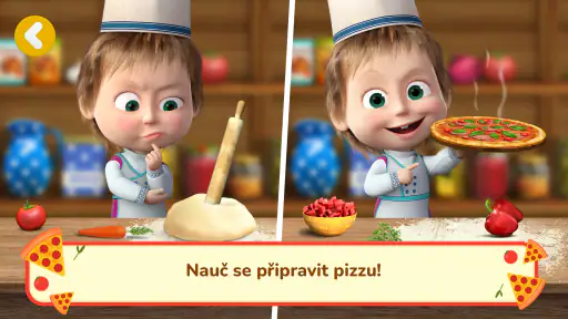 Máša a Medvěd: Pizza hra screenshot