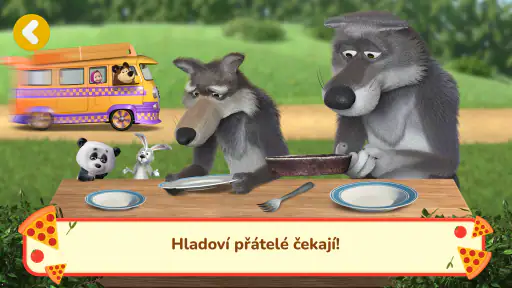 Máša a Medvěd: Pizza hra screenshot