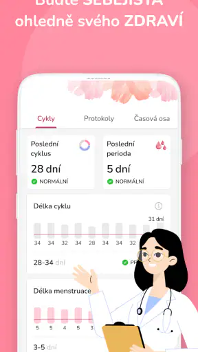 Menstruační kalendář screenshot