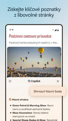 Microsoft Edge: AI prohlížeč screenshot