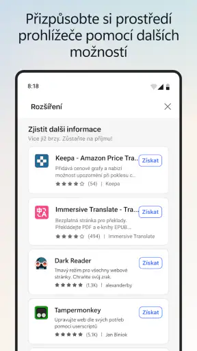 Microsoft Edge: AI prohlížeč screenshot