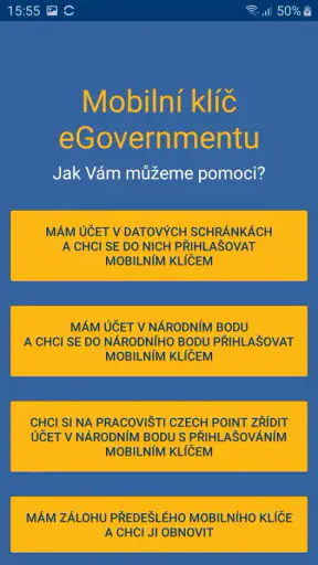 Mobilní klíč eGovernmentu screenshot