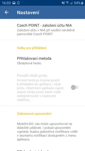 Mobilní klíč eGovernmentu screenshot