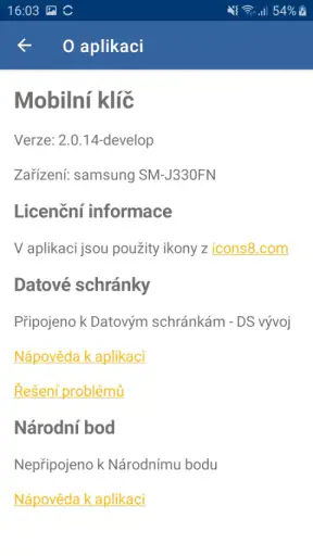 Mobilní klíč eGovernmentu screenshot