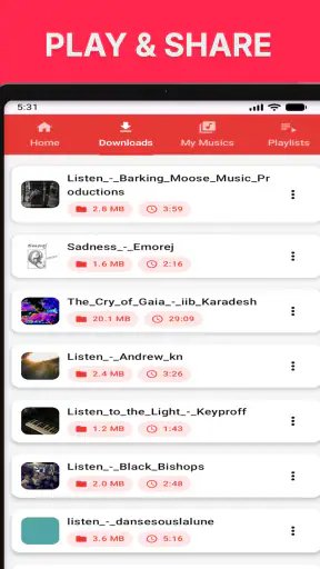 Mp3 Music Downloader app screenshot