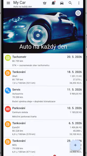 My Car - Sledování spotřeby screenshot
