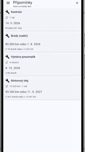My Car - Sledování spotřeby screenshot