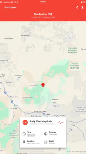 My Earthquake Alerts - Map screenshot