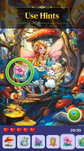 Najít objekty screenshot