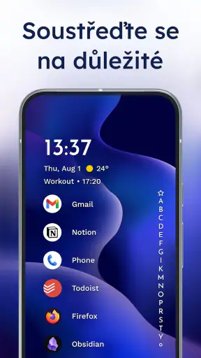 Niagara Launcher Úvodní plocha screenshot