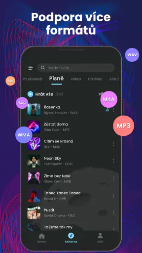 Offline hudební přehrávač screenshot