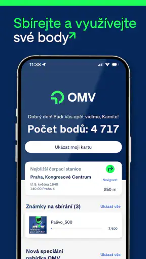 OMV MyStation v Česku screenshot