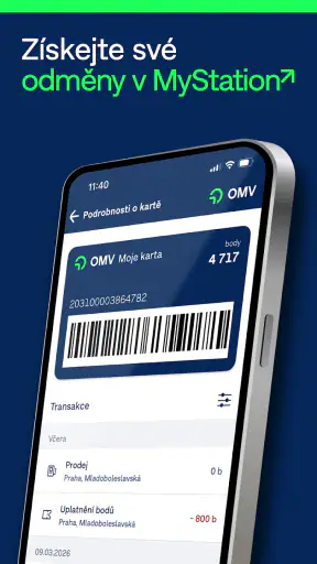 OMV MyStation v Česku screenshot