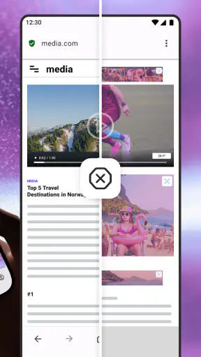 Opera preglednik s VPN-om screenshot