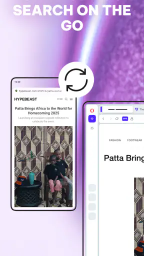 Opera preglednik s VPN-om screenshot
