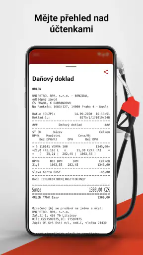 ORLEN aplikace screenshot