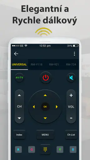 Ovladač na televizi screenshot