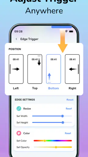 Ovládací centrum iOS – Panel screenshot