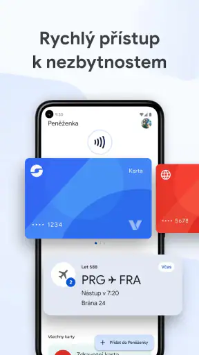 Peněženka Google screenshot
