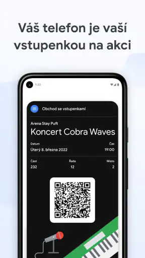 Peněženka Google screenshot