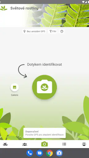 PlantNet určování rostlin screenshot