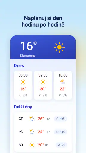 Počasí a radar - dešťový radar screenshot