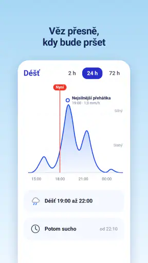 Počasí a radar - dešťový radar screenshot