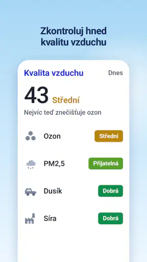 Počasí a radar - dešťový radar screenshot