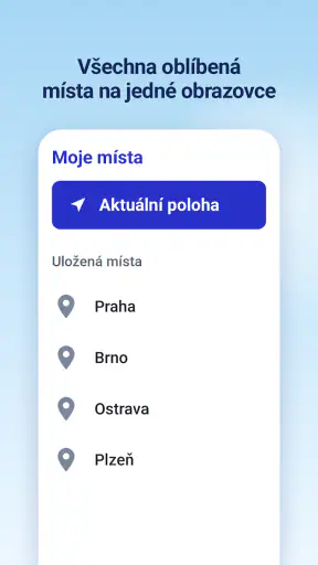 Počasí a radar - dešťový radar screenshot