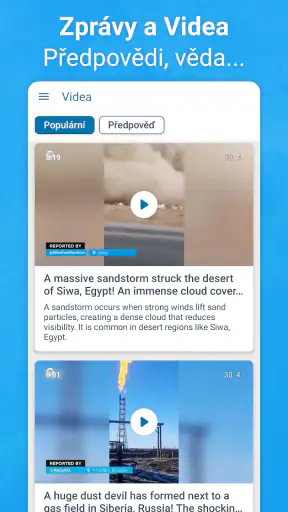 Počasí & Radar - Meteored screenshot