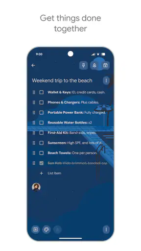 Poznámky a seznamy Google Keep screenshot