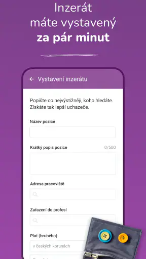 Práce za rohem pro firmy screenshot