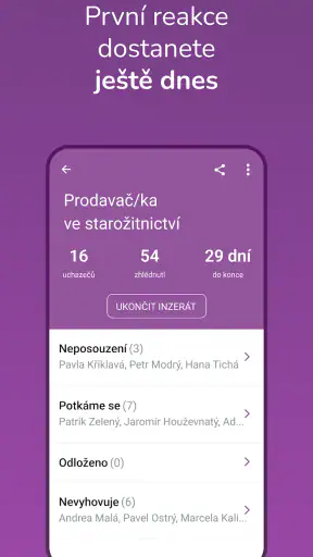 Práce za rohem pro firmy screenshot