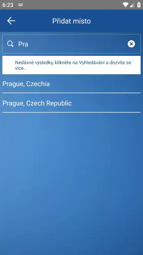 Předpověď počasí screenshot