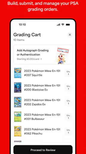 PSA | Pokémon and Sports Cards screenshot