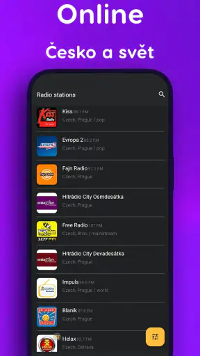 Rádio online screenshot
