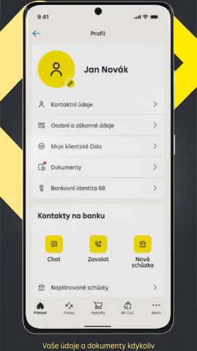 Raiffeisen bankovnictví screenshot