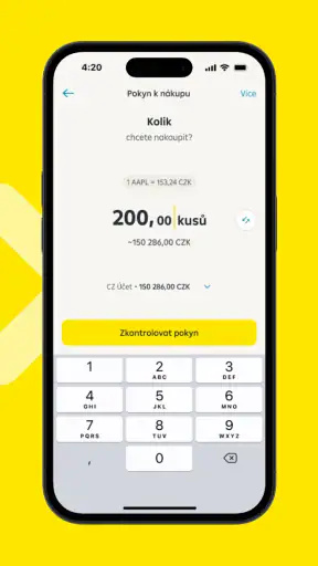 Raiffeisen mobilní investice screenshot