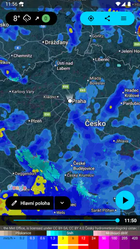 Rain Alarm (Dešťový alarm) screenshot