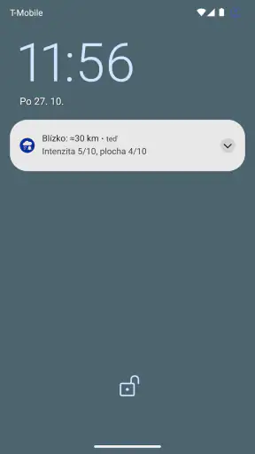 Rain Alarm (Dešťový alarm) screenshot