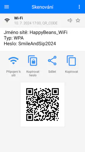 Skener QR a čárových kódů screenshot