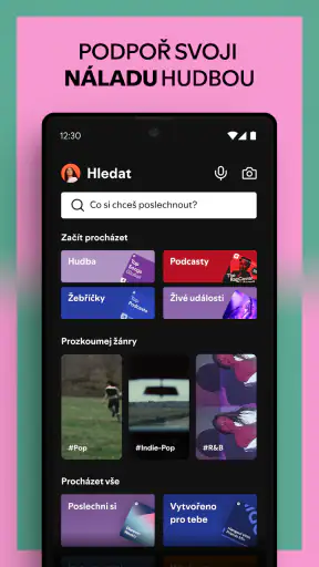 Spotify – hudba a podcasty screenshot