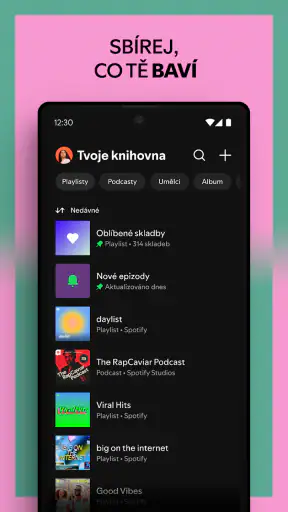 Spotify – hudba a podcasty screenshot