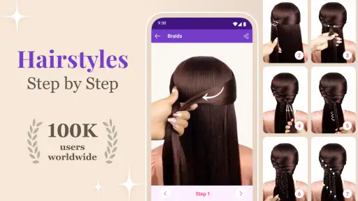 Step by Step Hairstyle App screenshot