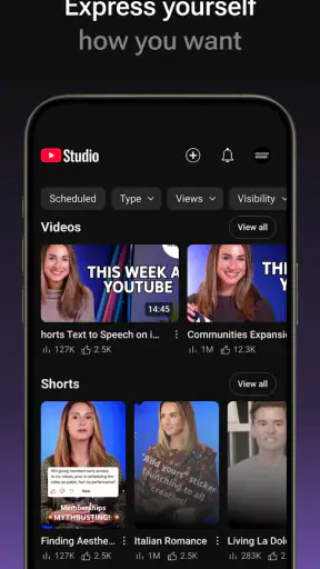 Studio YouTube screenshot