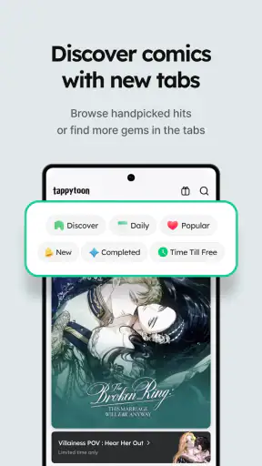 Tappytoon Komik, Webtoon Novel screenshot