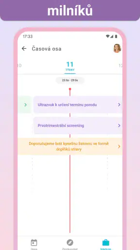 Těhotenství + | sledovací apka screenshot