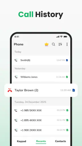 Telefon a kontakty screenshot